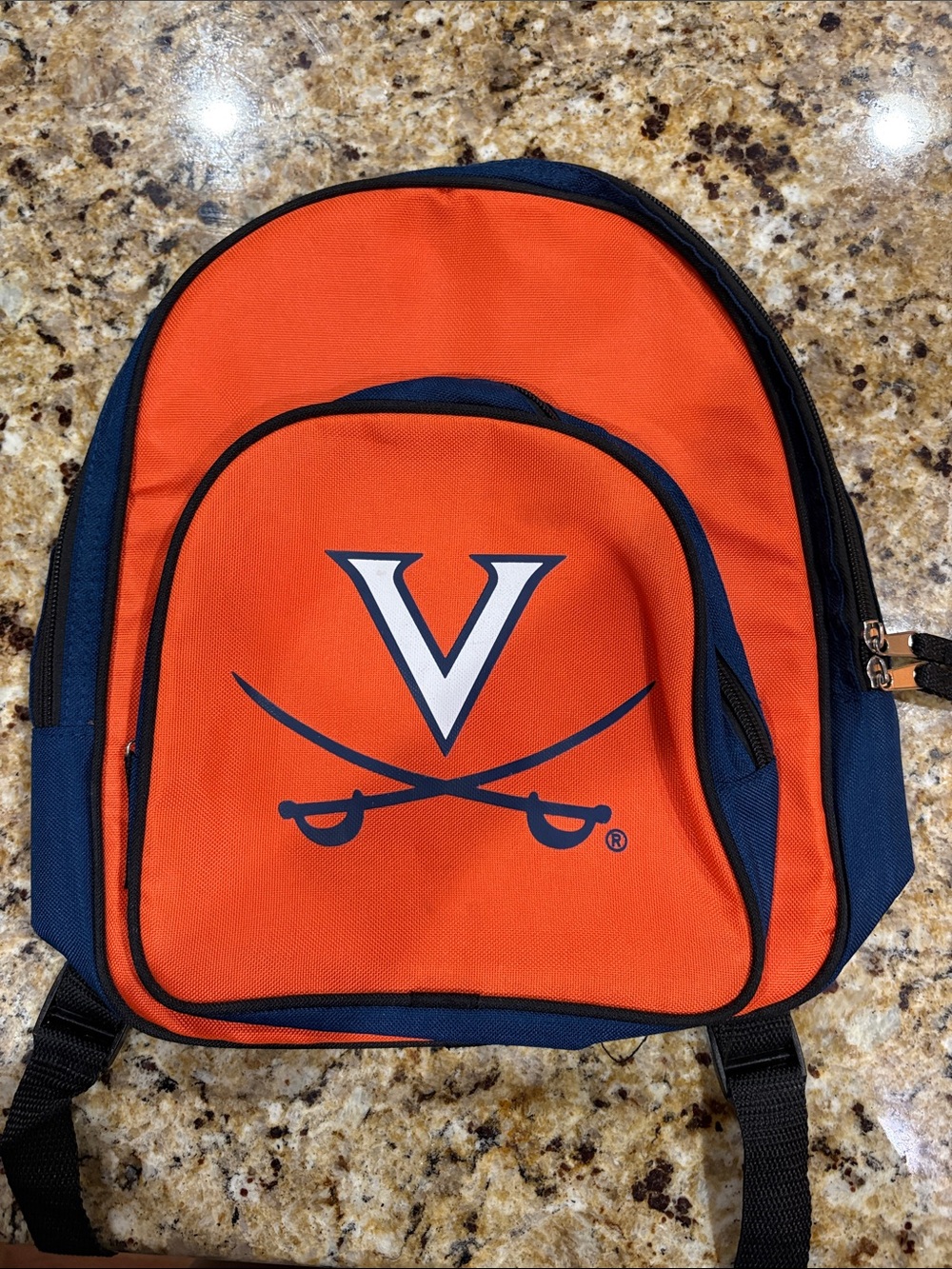 University of Virginia Logo Orange & Navy kids Backpack